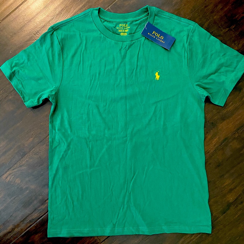 Ralph Lauren Polo Tee - Green - M 10-12
